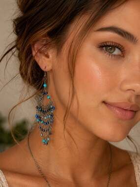 BOGO FREE EARTHBOUND BEADED CHANDELIER EARRINGS